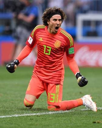 FUSSBALL WM 2018 Vorrunde Gruppe F -- Deutschland - Mexiko 17.06.2018 Jubel: Torwart Guillermo Ochoa (Mexiko)