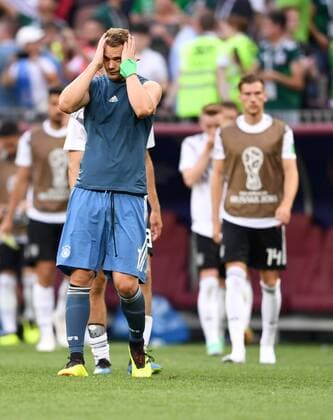 FUSSBALL WM 2018 Vorrunde Gruppe F -- Deutschland - Mexiko 17.06.2018 Torwart Manuel Neuer (Deutschland) ist nach dem Abpfiff enttaeuscht