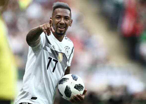 MOSCOW, RUSSIA - JUNE 17, 2018: Germany s Jerome Boateng in the 2018 FIFA World Cup WM Weltmeisterschaft Fussball Group F football match against Mexico at Luzhniki Stadium. Mexico won the game 1-0. Valery Sharifulin TASS  TS084CC2