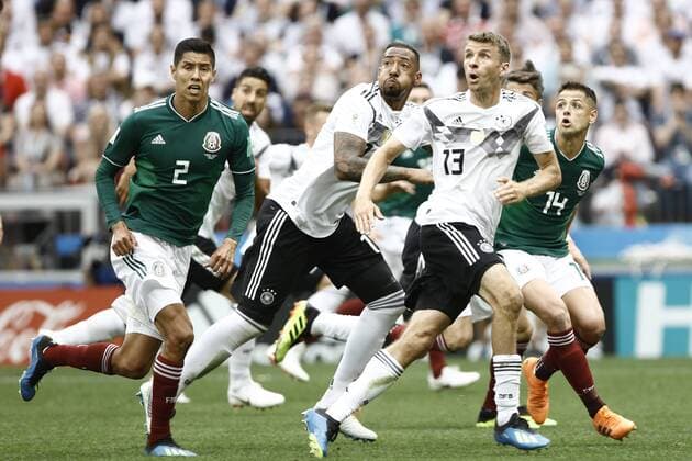 June 17, 2018 - Moscow, Russia - Thomas Mueller during the 2018 FIFA World Cup WM Weltmeisterschaft Fussball Russia group F match between Germany and Mexico at Luzhniki Stadium on June 17, 2018 in Moscow, Russia. Germany v Mexico: Group F - 2018 FIFA World Cup Russia  - ZUMAn230 20180617_zaa_n230_965 Copyright: xMehdixTaamallahx