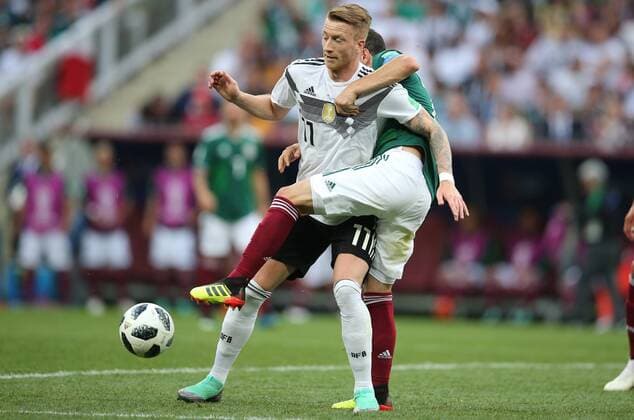 17.06.2018. Moscow, Russian: Reus in action during the FIFA World Cup WM Weltmeisterschaft Fussball Russia 2018, Group F, football match between GERMANY v MEXICO in Luzhniki Stadium in Moscow.  Copyright: xMarcoxIacobuccix xIPAx xMarcoxIacobuccix