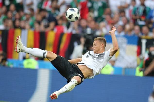 Bilder des Tages - SPORT 17.06.2018. Moscow, Russian: Kimmich in action during the FIFA World Cup WM Weltmeisterschaft Fussball Russia 2018, Group F, football match between GERMANY v MEXICO in Luzhniki Stadium in Moscow.  Copyright: xMarcoxIacobuccix xIPAx xMarcoxIacobuccix
