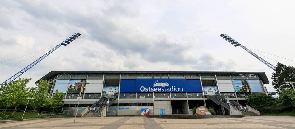 Fußball, Stadiongeschichte FC Hansa Rostock Deutschland , Rockstock , Fussball 3. Liga , Aussenansicht des Ostseestadion ,