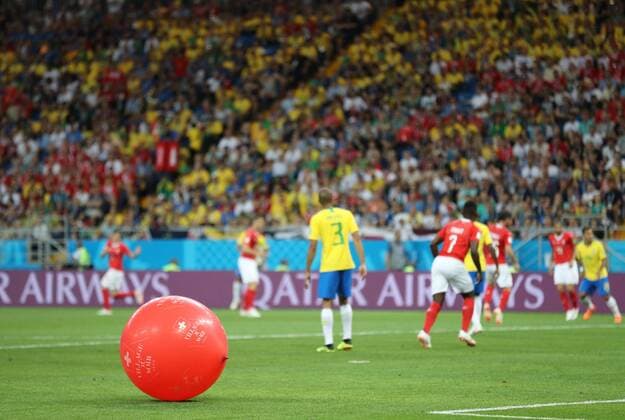 Switzerland fans balloon (SUI), JUNE 17, 2018 - Football Soccer : FIFA World Cup WM Weltmeisterschaft Fussball Russia 2018 Group E match between Brazil 1-1 Switzerland at Rostov Arena in Rostov-on-Don, Russia. Noxthirdxpartyxsales  (80386675)