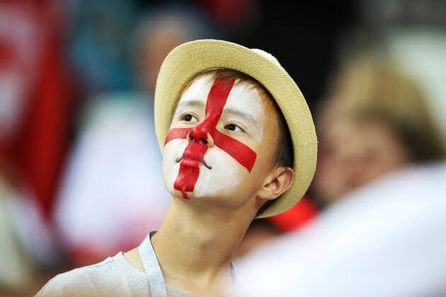 WM 2018, Fans Football - 2018 FIFA World Cup WM Weltmeisterschaft Fussball - Group G: England vs. Tunisia Fans are seen at Volgograd Arena, Volgograd. COLORSPORT IAN MACNICOL 