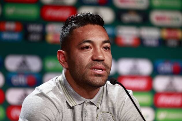 WM 2018, Pressekonferenz Nationalteam Mexiko Mexico s national soccer team player Marcio Fabian delivers a press conference PK Pressekonferenz at the facilities of the Dinamo, in Moscow, Russia, 19 June 2018. Mexico prepares for its next FIFA World Cup WM Weltmeisterschaft Fussball Russia 2018 match against South Korea in Rostov. Mexico s nationa soccer team press conference !ACHTUNG: NUR REDAKTIONELLE NUTZUNG!  Copyright: xJoséxMéndezx MOS02 20180619-636650290103382671