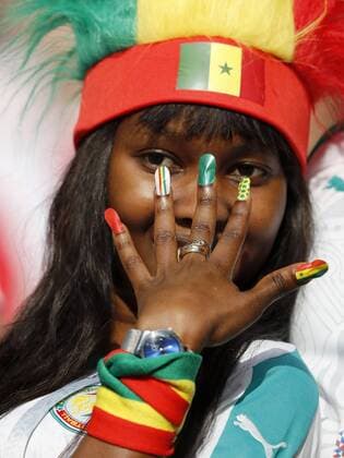 fan of Senegal during the 2018 FIFA World Cup WM Weltmeisterschaft Fussball Russia group H match between Poland and Senegal at the Otkrytiye Arena on June 19, 2018 in Moscow, Russia FIFA World Cup 2018 Russia 2017 2018 xVIxVIxImagesx xMauricexvanxSteenxWKxIVx 11253916