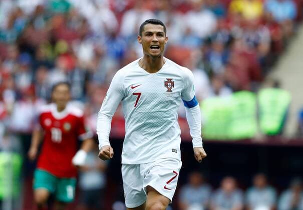 Cristiano Ronaldo Portugal celebrates scoring. Esultanza gol Moscow 20-06-2018 Football FIFA World Cup WM Weltmeisterschaft Fussball Russia 2018 Portugal - Morocco Portogallo - Marocco Foto Matteo Ciambelli Insidefoto matteoxciambelli