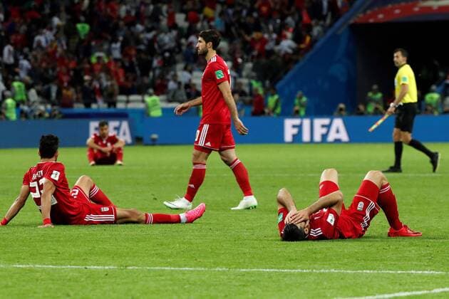 Bilder des Tages - SPORT Iranian players at the end of the FIFA World Cup WM Weltmeisterschaft Fussball 2018 Group B soccer match between Iran and Spain, in Kazan, Russia, 20 June 2018. IRAN VS. SPAIN !ACHTUNG: NUR REDAKTIONELLE NUTZUNG!  Copyright: xJavierxEtxezarretax FWC20-264 20180620-636651294594341127