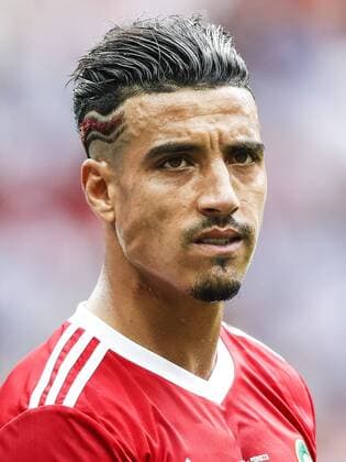 Nabil Dirar of Morocco during the 2018 FIFA World Cup WM Weltmeisterschaft Fussball Russia group B match between Portugal and Morocco at the Luzhniki Stadium on June 20, 2018 in Moscow, Russia FIFA World Cup 2018 Russia 2017 2018 xVIxVIxImagesx xMauricexvanxSteenxWKxIVx 11260317
