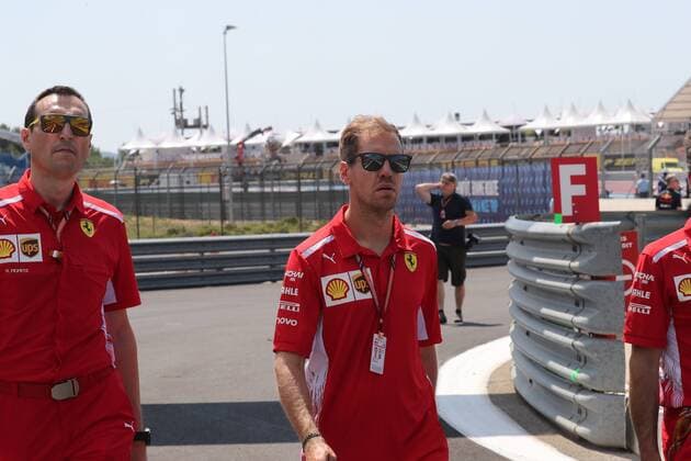 Formel 1, GP Frankreich, Streckenbesichtigung Photo4 LaPresse 21 06 2018 Paul Ricard, France Grand Prix Formula One France 2018 In the pic: Sebastian Vettel (GER) Scuderia Ferrari SF71H  Copyright: xPhoto4 LaPressex