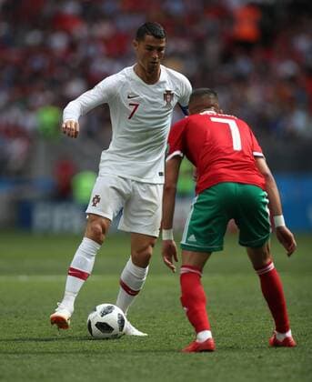 Football - 2018 FIFA World Cup WM Weltmeisterschaft Fussball - Group B: Portugal vs. Morocco Cristiano Ronaldo of Portugal at Luzhniki Stadium, Moscow. COLORSPORT IAN MACNICOL 