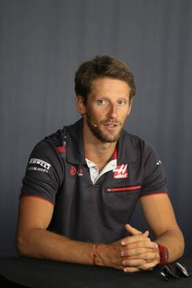 21st June 2018, Circuit Paul Ricard, Le Castellet, France; French Formula One Grand Prix, driver arrivals and press conference PK Pressekonferenz Haas F1 Team, Romain Grosjean  ActionPlus12039164 Octane