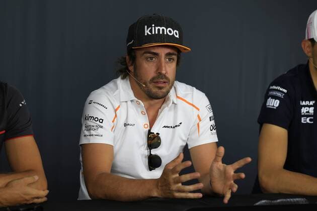 21st June 2018, Circuit Paul Ricard, Le Castellet, France; French Formula One Grand Prix, driver arrivals and press conference PK Pressekonferenz McLaren, Fernando Alonso  ActionPlus12039168 Octane