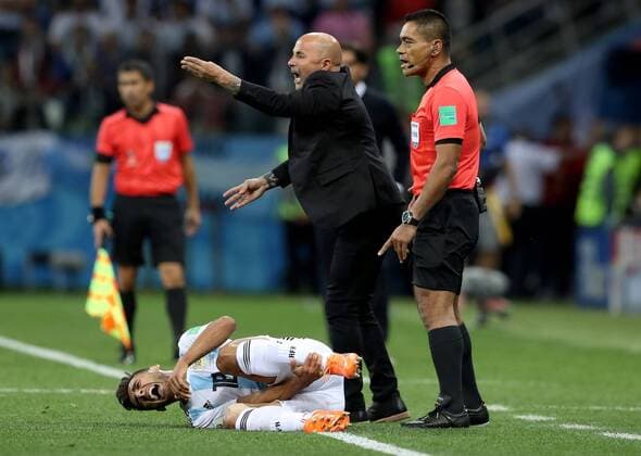 Bilder des Tages - SPORT 21.06.2018., Nizady Novgorod, Russia - World Cup 2018, Group D, 2nd round, Argentina - Croatia. Eduardo Salvio  IgorxKralj PIXSELL
