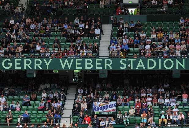 Bilder des Tages - SPORT Tennis 26. Gerry Weber Open 2018 am 21.06.2018 im Gerry Weber Stadion in Halle Werbebande Gerry Weber Stadion