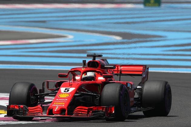 Motorsports: FIA Formula One World Championship WM Weltmeisterschaft 2018, Grand Prix of France, 5 Sebastian Vettel (GER, Scuderia Ferrari), (Verwendung nur in Deutschland - GERMANY ONLY) Le Castellet France
