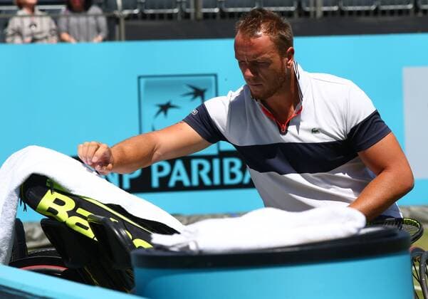 Rohlstuhltennis, Queens Club London June 22, 2018 - London, United Kingdom - Nicolas Peifer (FRA) in action .during Fever-Tree Championships Wheelchair Event match between Gordon Reid against Nicolas Peifer (FRA) at The Queen s Club, London, on 22 June 2018 Fever-Tree Championships - Day Five  - ZUMAn230 20180622_zaa_n230_684 Copyright: xKieranxGalvinx