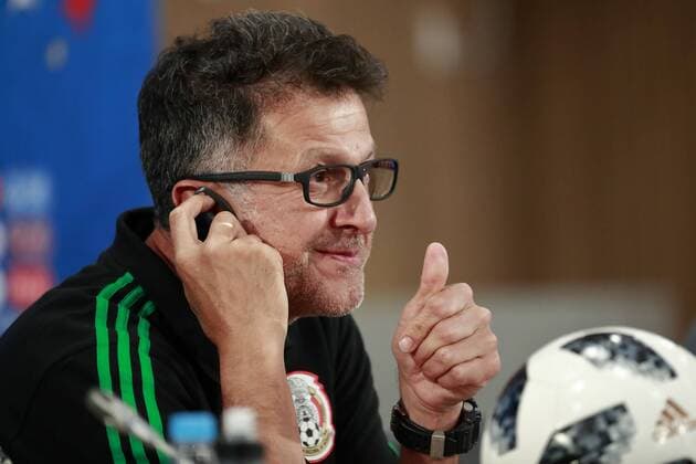 WM 2018, PK Nationalteam Mexiko Mexico s Juan Carlos Osorio during a press conference PK Pressekonferenz in Rostov-on-Don, Russia 22 June 2018. South Korea will play Mexico in their FIFA World Cup WM Weltmeisterschaft Fussball 2018 Group F match 23 June 2018. Mexico Press Conference !ACHTUNG: NUR REDAKTIONELLE NUTZUNG!  Copyright: xJoséxMéndezx ROS109 20180622-636652990531502416
