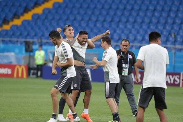 June 22, 2018 - EUM20180622DEP11.JPG.ROSTOV, Rusia, SoccerFutbol-Mundial.- 22 de junio de 2018. Sesion de entrenamiento de la Seleccion Mexicana de futbol en el Estadio Rostov Arena, previo al partido que tendran ante su similar de Corea del Sur este sabado, como parte de las actividades de fase de grupos del Mundial de Rusia. Foto: Agencia EL UNIVERSALLuis CortesMAR. Latin News: June 22, 2018  - ZUMAu78_ 20180622_zaf_u78_516 Copyright: xElxUniversalx