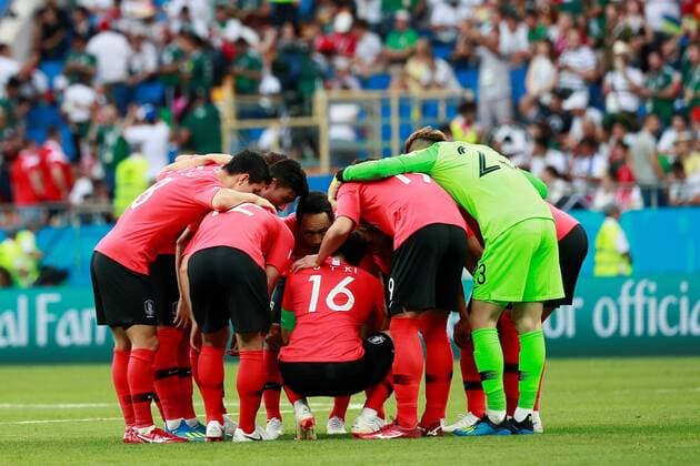 WM 2018, Südkorea - Mexiko Sourth Korean players during the FIFA World Cup WM Weltmeisterschaft Fussball 2018 Group F soccer match between Korea Republic and Mexico, in Rostov-On-Don, Russia, 23 June 2018. KOREA REPUBLIC VS. MEXICO !ACHTUNG: NUR REDAKTIONELLE NUTZUNG!  Copyright: xJosexMendezx FWC28-56 20180623-636653739677972336