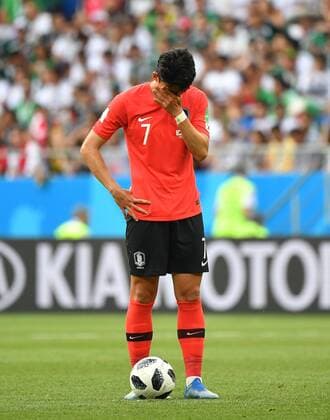 WM 2018, Südkorea - Mexiko WM 2018, Südkorea - Mexiko (180623) -- ROSTOV-ON-DON, June 23, 2018 -- Son Heungmin of South Korea reacts during the 2018 FIFA World Cup WM Weltmeisterschaft Fussball Group F match between South Korea and Mexico in Rostov-on-Don, Russia, June 23, 2018. ) (SP)RUSSIA-ROSTOV-ON-DON-2018 WORLD CUP-GROUP F-SOUTH KOREA VS MEXICO LixGa 