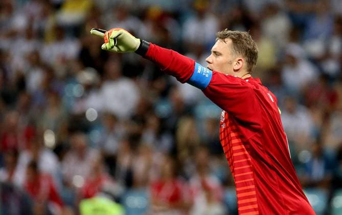 WM 2018, Deutschland - Schweden WM 2018, Deutschland - Schweden (180623) -- SOCHI, June 23, 2018 -- Germany s goalkeeper Manuel Neuer reacts during the 2018 FIFA World Cup WM Weltmeisterschaft Fussball Group F match between Germany and Sweden in Sochi, Russia, June 23, 2018. ) (SP)RUSSIA-SOCHI-2018 WORLD CUP-GROUP F-GERMANY VS SWEDEN LixMing 