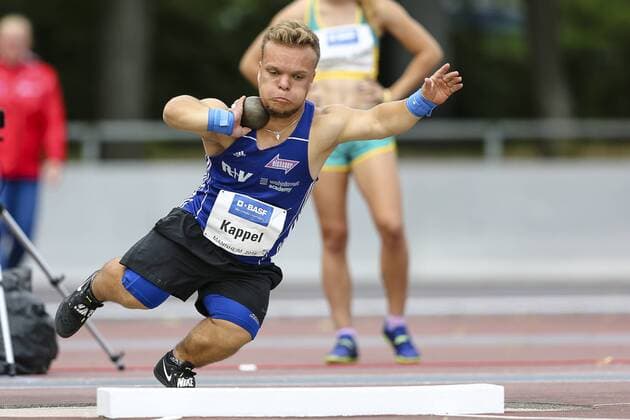 Themen der Woche - SPORT KW25 Bilder des Tages - SPORT BAUHAUS Junioren-Gala; Mannheim, 23.06.2018 Niko Kappel (GER VfL Sindelfingen), BAUHAUS Junioren-Gala am 23.06.18 im Michael-Hoffmann-Stadion in Mannheim (Deutschland). *** BAUHAUS Juniors Gala Mannheim 23 06 2018 Niko Kappel GER VfL Sindelfingen BAUHAUS Junior Gala on 23 06 18 at the Michael Hoffmann Stadium in Mannheim Germany xakx
