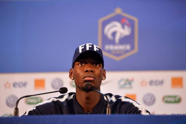 Bilder des Tages - SPORT WM 2018, PK Nationalteam Frankreich 06 PAUL POGBA (FRA) FOOTBALL : Coupe du Monde 2018 - Equipe de France - Conference de Presse - 24 06 2018 AnthonyBIBARD FEP Panoramic 