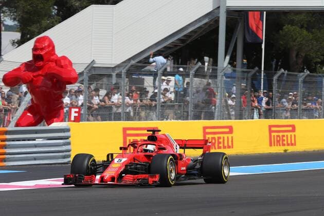 Photo4 LaPresse 24 06 2018 Paul Ricard, France Grand Prix Formula One France 2018 In the pic: race, Sebastian Vettel (GER) Scuderia Ferrari SF71H  Copyright: xPhoto4 LaPressex