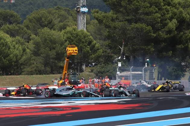 Start Crash beim Grossen Preis von Frankreich Grosser Preis von Frankreich 2018, Rennen, Motorsport, Formel 1, 24.06.2018 Le Castellet Copyright: xEibner-Pressefoto Illmannx EP_eer