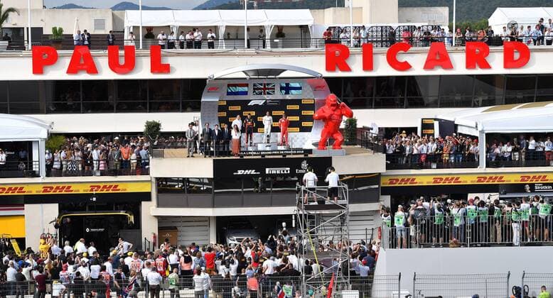 Podium, formula 1 GP, Frankreich Paul Ricard 24.06.2018 Photo:mspb Jerry Andre Podium, formula 1 GP, Frankreich 2018