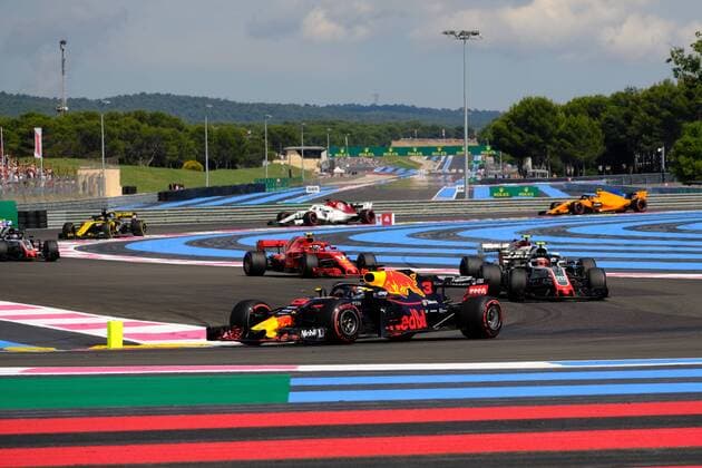 June 24, 2018 - Le Castellet, Var, France - Red Bull Racing 3 Driver DANIEL RICCIARDO (AUS) in action during the Formula one French Grand Prix at the Paul Ricard circuit at Le Castellet - France. F1 2018: French Grand Prix : Lewis Hamilton won - ZUMAp119 20180624_zaf_p119_044 Copyright: xPierrexSteveninx