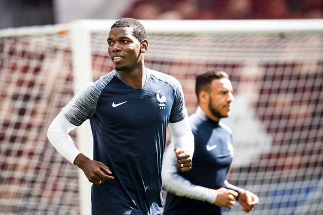 Bilder des Tages SPORT 180625 Paul Pogba of France during a practice session during the FIFA World Cup WM Weltmeisterschaft Fussball on June 25, 2018 in Moscow. Photo: Petter Arvidson BILDBYRN kod PA 92076 Copyright: PETTERxARVIDSON BB180625PA017
