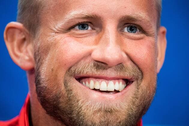 Bilder des Tages SPORT 180625 Goalkeeper Kasper Schmeichel of Denmark during a press conference PK Pressekonferenz during the FIFA World Cup WM Weltmeisterschaft Fussball on June 25, 2018 in Moscow. Photo: Petter Arvidson BILDBYRAN kod PA 92077 Copyright: PETTERxARVIDSON BB180625PA057