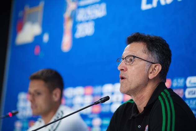 WM 2018, Pressekonferenz Nationalteam Mexiko 180626 Head coach Juan Carlos Osorio of the Mexican national football team at a press conference PK Pressekonferenz during the FIFA World Cup WM Weltmeisterschaft Fussball on June 26, 2018 in Ekaterinburg. Photo: Joel Marklund BILDBYRN kod JM 87734 Copyright: JOELxMARKLUND BB180626JM061