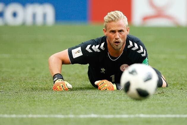 Bilder des Tages - SPORT Denmark vs France MOSCOU, MO - 26.06.2018: DENMARK VS FRANCE - Kasper Schmeichel of Denmark during the match between Denmark and France valid for the third round of Group C of the 2018 World Cup held at the Luzhniki Stadium in Moscow, Russia. (Photo: Marcelo Machado de Melo Fotoarena) x1556456x  MarceloxMachadoxdexMelo
