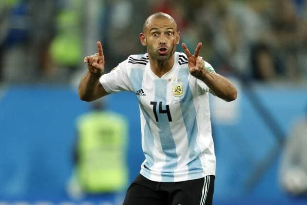 Sport Themen der Woche KW26 Bilder des Tages - SPORT Javier Mascherano of Argentina during the 2018 FIFA World Cup WM Weltmeisterschaft Fussball Russia group D match between Nigeria and Argentina at the Saint Petersburg Stadium on June 26, 2018 in Saint Petersburg, Russia FIFA World Cup 2018 Russia 2017 2018 xVIxVIxImagesx xMauricexvanxSteenxWKxIVx 11319578