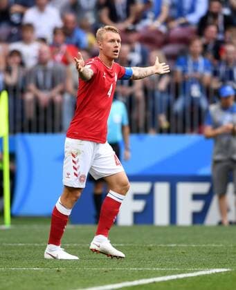FUSSBALL WM 2018 Vorrunde Gruppe C ----- Daenemark - Frankreich 26.06.2018 Simon Kjaer (li, Daenemark)