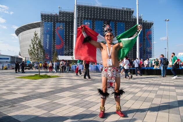 Bilder de Tages - SPORT 180627 Fans of Mexico prior the FIFA World Cup WM Weltmeisterschaft Fussball group stage match between Mexico and Sweden on June 27, 2018 in Ekaterinburg. Photo: Petter Arvidson BILDBYRN kod PA 87737 Copyright: PETTERxARVIDSON BB180627PA019