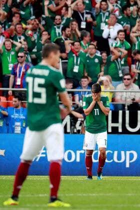 Mexican forward Vela during the FIFA World Cup WM Weltmeisterschaft Fussball 2018 Group F soccer match between Mexico and Sweden, in Ekaterinburg, Russia, 27 June 2018. MEXICO VS. SWEDEN !ACHTUNG: NUR REDAKTIONELLE NUTZUNG!  Copyright: xJosexMendezx FWC42-71 20180627-636657134778258219