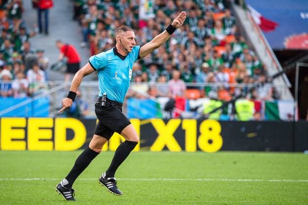 180627 Referee Nestor Pitana during the FIFA World Cup WM Weltmeisterschaft Fussball group stage match between Mexico and Sweden on June 27, 2018 in Ekaterinburg. Photo: Joel Marklund BILDBYRN kod JM 87737 Copyright: JOELxMARKLUND BB180627JM058