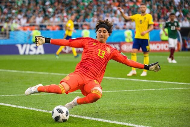 180627 goalkeeper Guillermo Ochoa of Mexico during the FIFA World Cup WM Weltmeisterschaft Fussball group stage match between Mexico and Sweden on June 27, 2018 in Ekaterinburg. Photo: Petter Arvidson BILDBYRN kod PA 87737 Copyright: PETTERxARVIDSON BB180627PA067