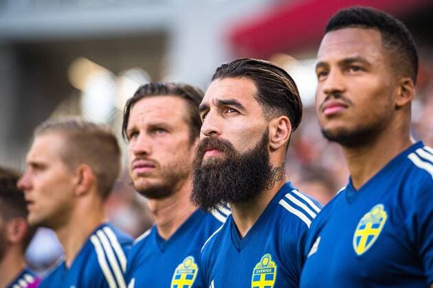 180627 Gustav Svensson, Jimmy Durmaz and Martin Olsson of Sweden prior the FIFA World Cup WM Weltmeisterschaft Fussball group stage match between Mexico and Sweden on June 27, 2018 in Ekaterinburg. Photo: Joel Marklund BILDBYRN kod JM 87737 Copyright: JOELxMARKLUND BB180627JM075
