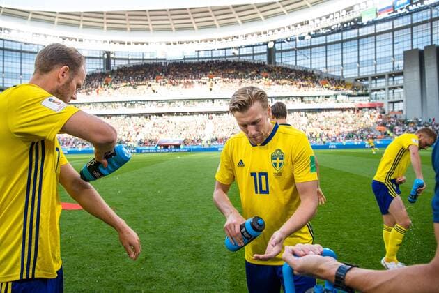 180627 Emil Forsberg of Sweden prior the FIFA World Cup WM Weltmeisterschaft Fussball group stage match between Mexico and Sweden on June 27, 2018 in Ekaterinburg. Photo: Petter Arvidson BILDBYRN kod PA 87737 Copyright: PETTERxARVIDSON BB180627PA091