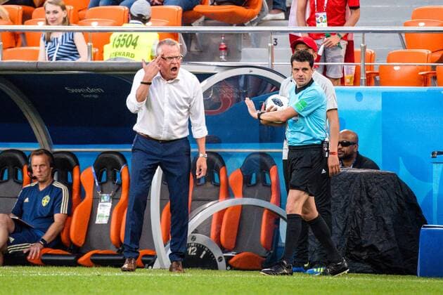 180627 head coach Janne Andersson of Sweden reacts during the FIFA World Cup WM Weltmeisterschaft Fussball group stage match between Mexico and Sweden on June 27, 2018 in Ekaterinburg. Photo: Petter Arvidson BILDBYRN kod PA 87737 Copyright: PETTERxARVIDSON BB180627PA117