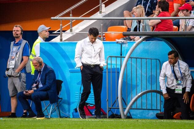 180627 Head coach Juan Carlos Osorio of Mexico looks dejected during the FIFA World Cup WM Weltmeisterschaft Fussball group stage match between Mexico and Sweden on June 27, 2018 in Ekaterinburg. Photo: Petter Arvidson BILDBYRN kod PA 87737 Copyright: PETTERxARVIDSON BB180627PA127