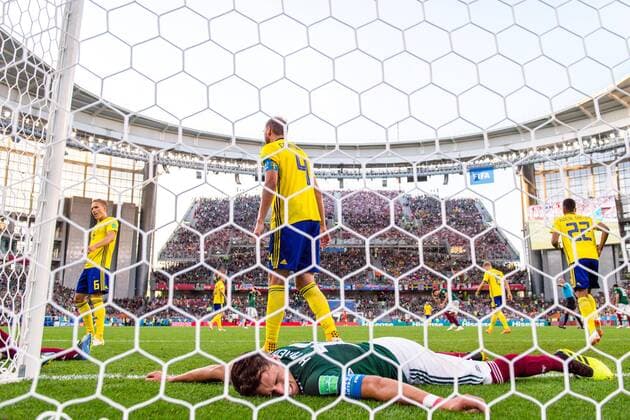 Sport Themen der Woche KW26 Bilder de Tages - SPORT 180627 Hector Moreno of Mexico looks dejected during the FIFA World Cup WM Weltmeisterschaft Fussball group stage match between Mexico and Sweden on June 27, 2018 in Ekaterinburg. Photo: Joel Marklund BILDBYRN kod JM 87737 Copyright: JOELxMARKLUND BB180627JM130