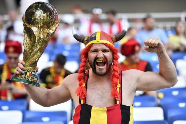 Sport Themen der Woche KW26 Sport - Bilder des Tages a Red Devils supporter pictured before a soccer game between Belgian national soccer team the Red Devils and England, Thursday 28 June 2018 in Kaliningrad, Russia, the third and last in Group G of the FIFA World Cup WM Weltmeisterschaft Fussball 2018. DIRKxWAEM  x05373896x
