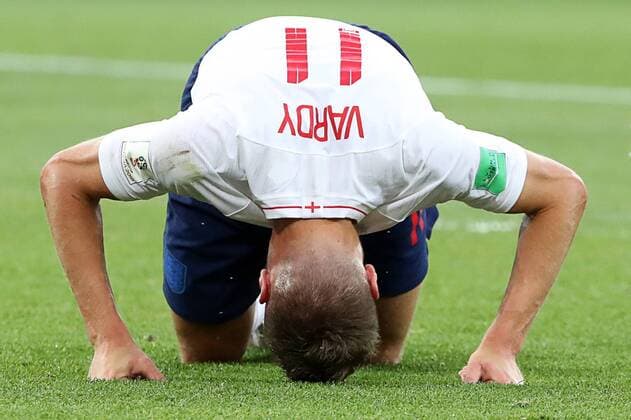 Sport - Bilder des Tages KALININGRAD, RUSSIA - JUNE 28, 2018: England s Jamie Vardy in their 2018 FIFA World Cup WM Weltmeisterschaft Fussball Group G football match against Belgium at Kaliningrad Stadium. Alexander Demianchuk TASS  TS086FBB